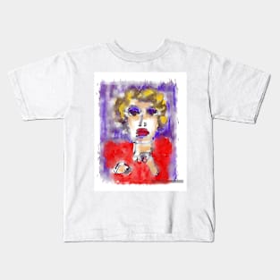 Vintage Movie Star Glamour Portrait Kids T-Shirt